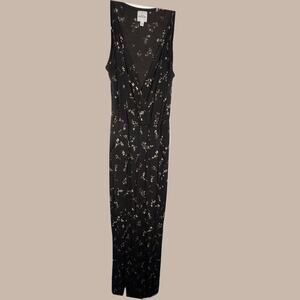 Black floral print jumper